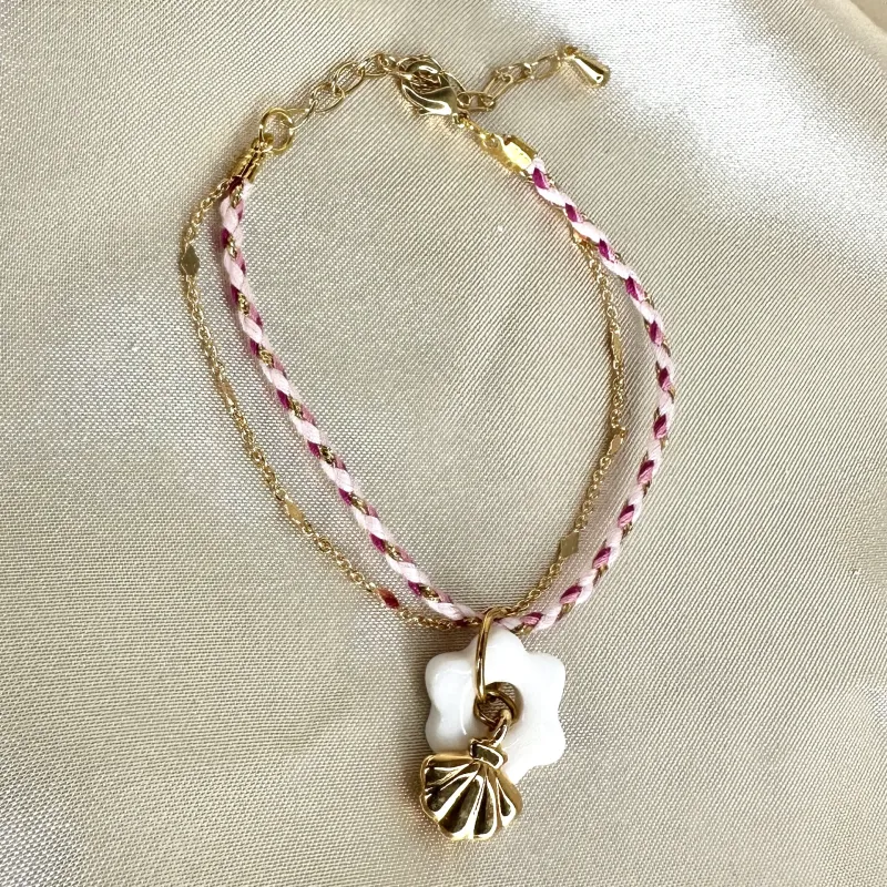 Bracelet d'été en porcelaine - coquillage