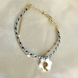Bracelet d'été en porcelaine - petite lune