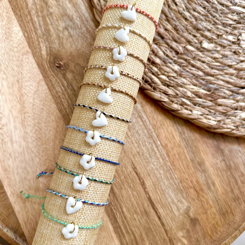 Bracelet d'été ajustable en porcelaine