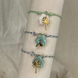 Bracelet ajustable en céramique - vert