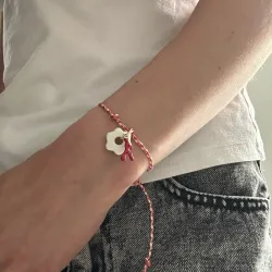 Bracelet ajustable en céramique - rose/parme