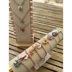 Bracelet ajustable en céramique - fluo