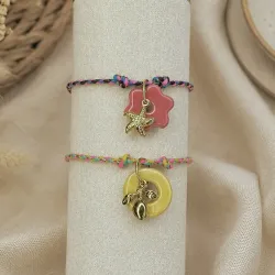 Bracelet ajustable en céramique - fluo