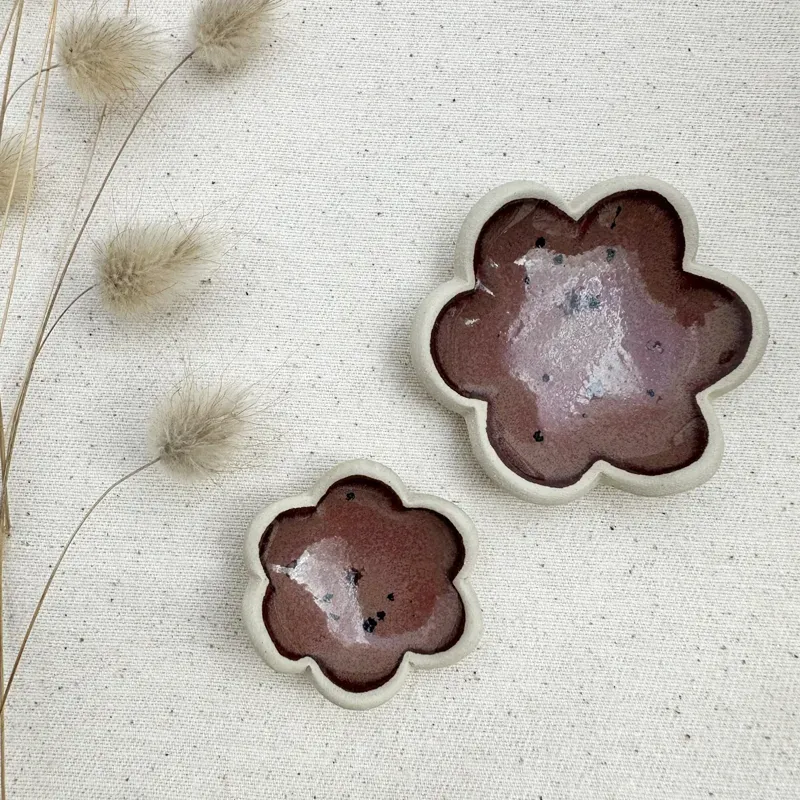 Worry stones - Grenat fleur