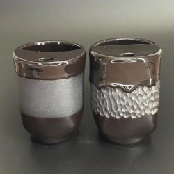 Tasse nomade - grès noir – Artisanat français
