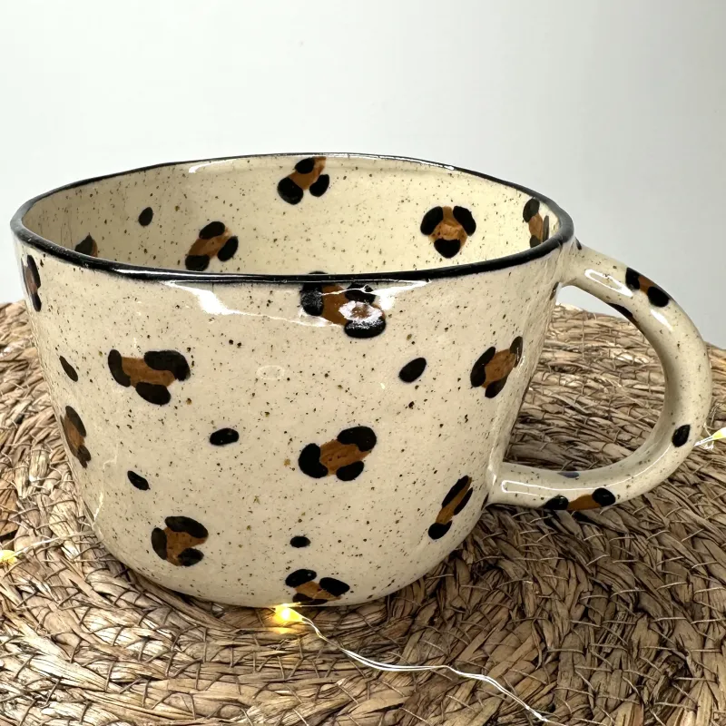 Léopard - Mug XL fait main – Artisanat français