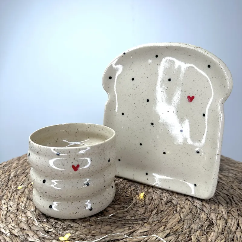 Set petit déjeuner - grès – Artisanat français