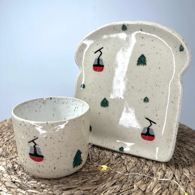 Set petit déjeuner - grès – Artisanat français